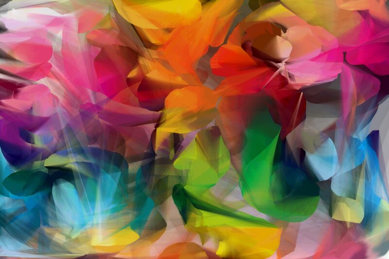 Colorful abstract floral pattern