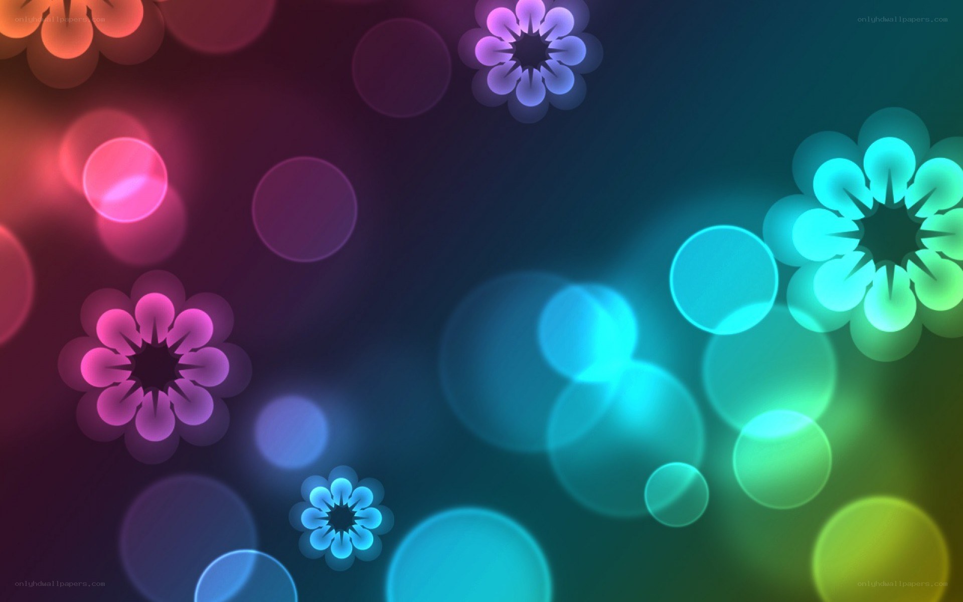 colorful abstract flower background