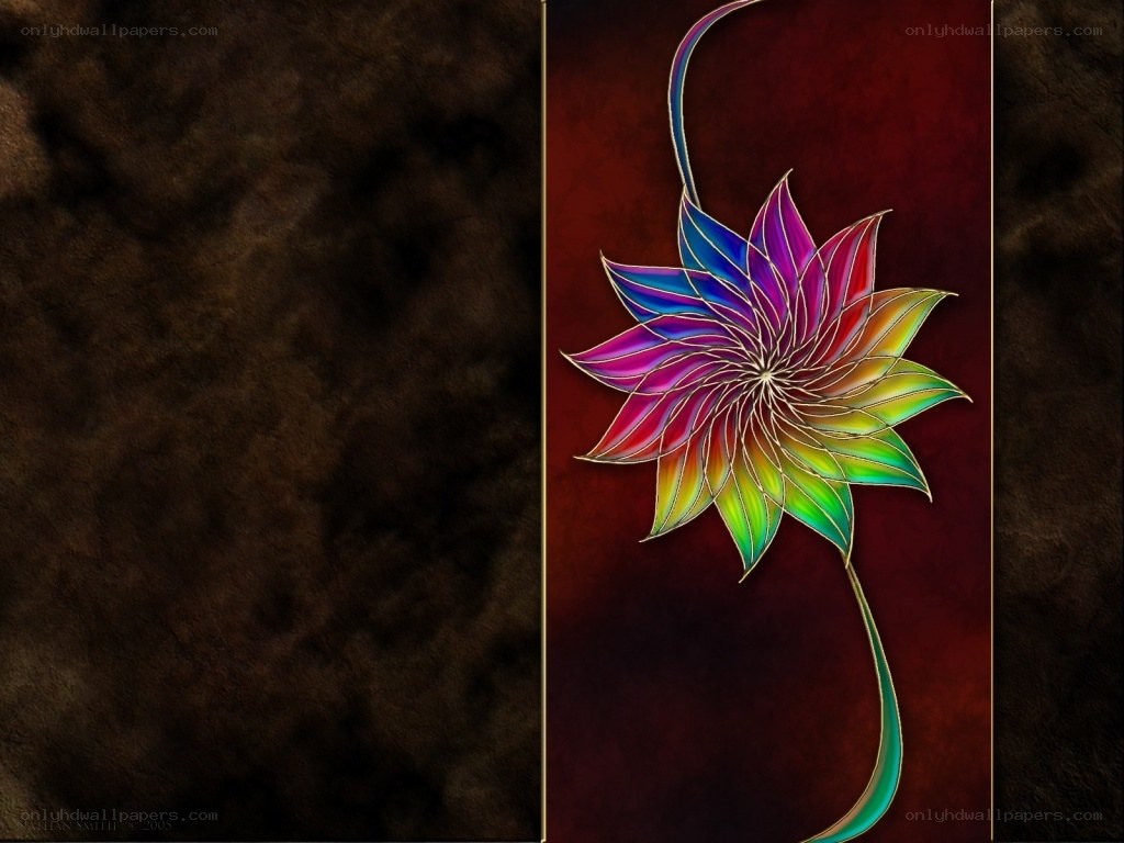 Colorful abstract flower design