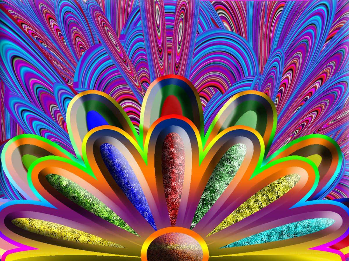colorful abstract flower design