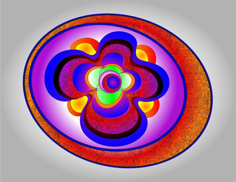 colorful abstract flower design