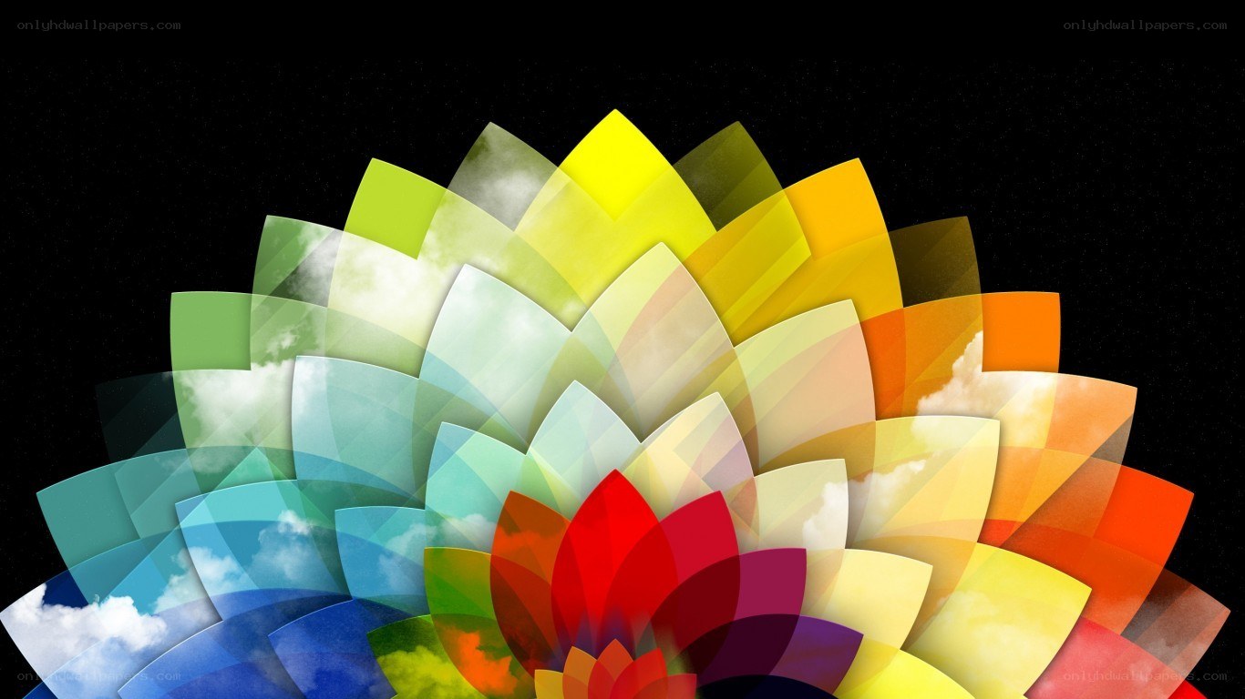 colorful abstract flower design