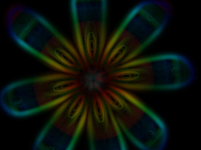 Colorful Abstract Flower — Green, Vibrant