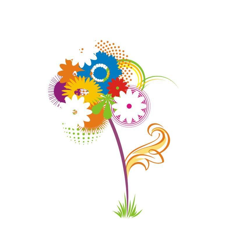 colorful abstract flower illustration