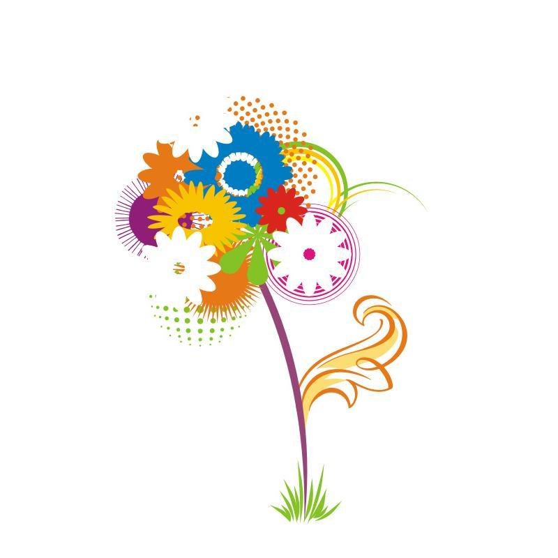 colorful abstract flower illustration