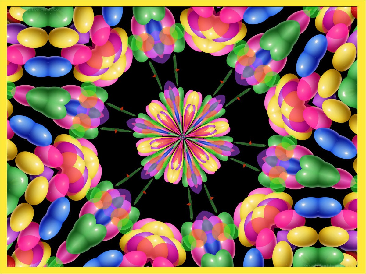 colorful abstract flower pattern