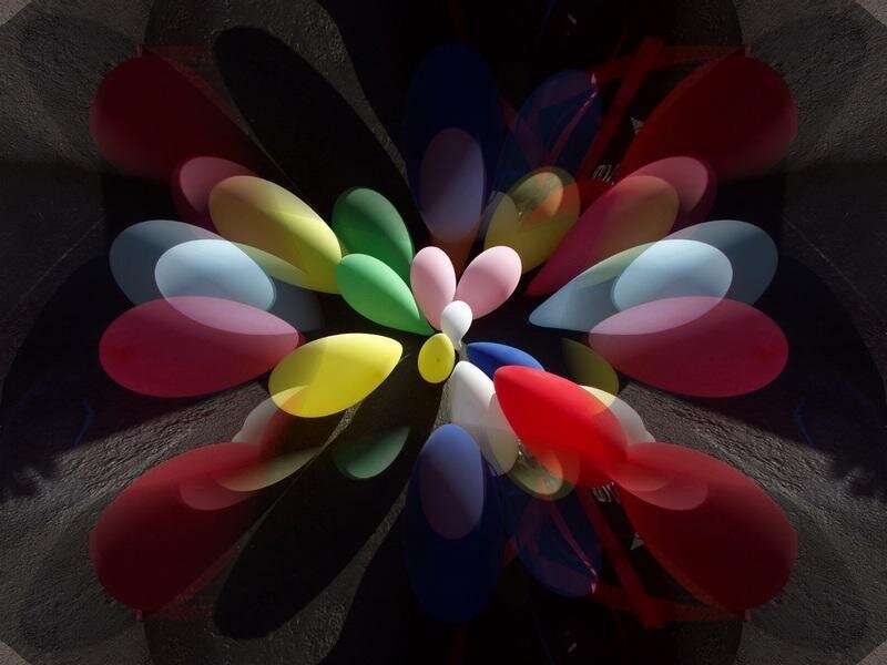 Colorful abstract flower pattern