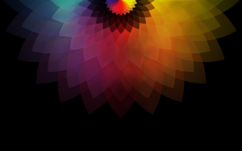 Colorful Abstract Flower — Yellow, Vibrant, Colors
