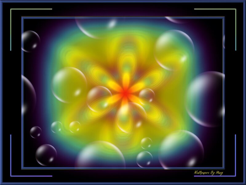 Colorful Abstract Flower — Yellow, Vibrant