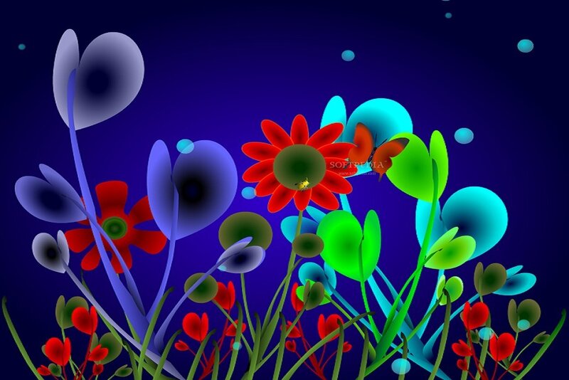Colorful abstract flowers