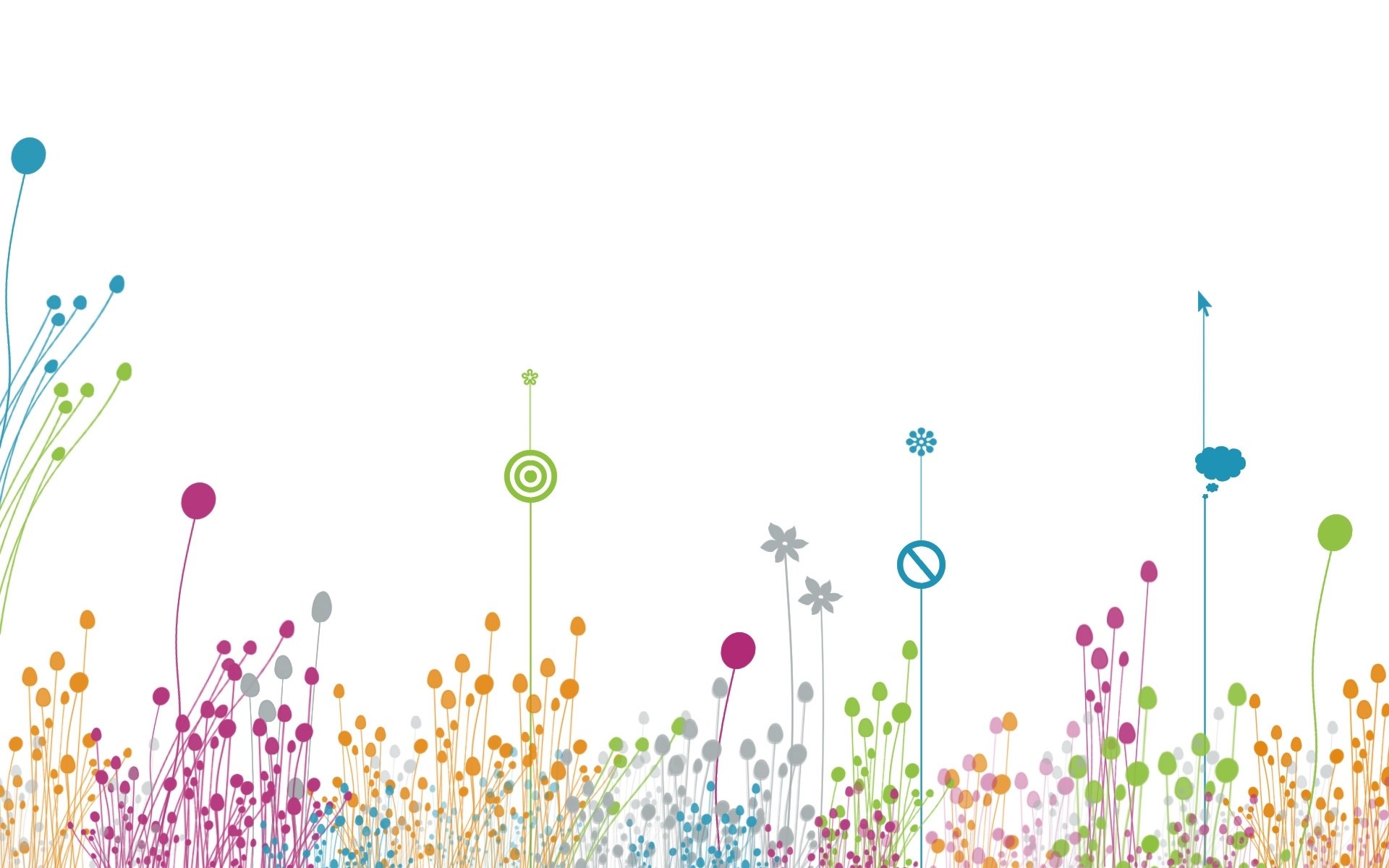 colorful abstract flowers