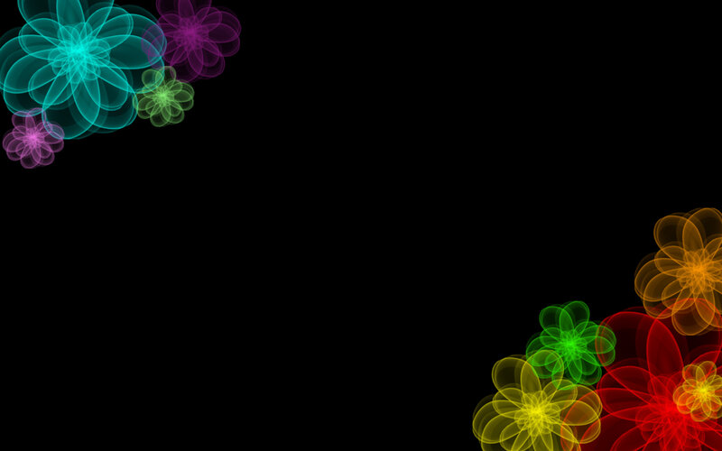 colorful abstract flowers