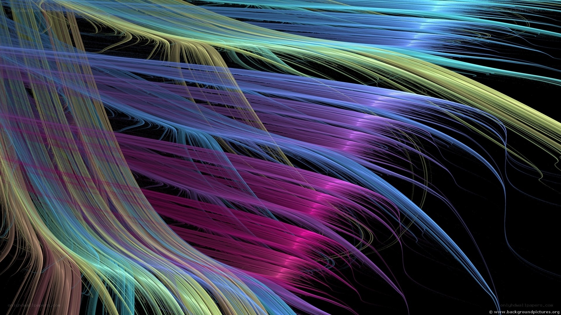 Colorful abstract flowing lines