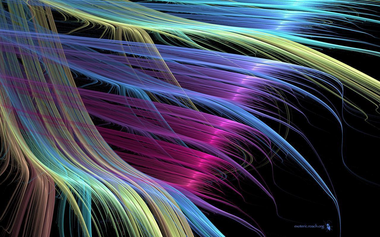 Colorful abstract flowing lines