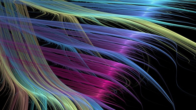Colorful abstract flowing lines