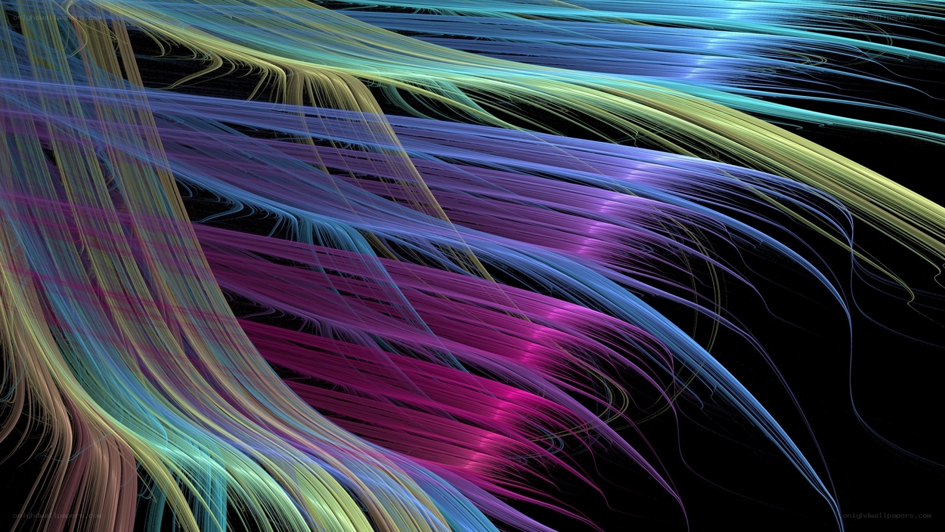 Colorful abstract flowing lines