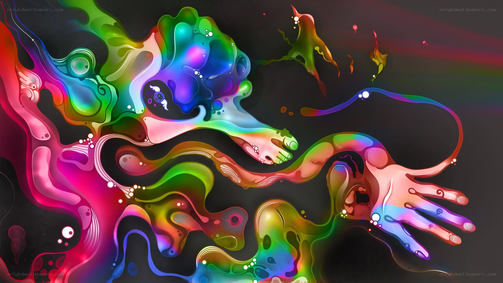 Colorful abstract fluid art