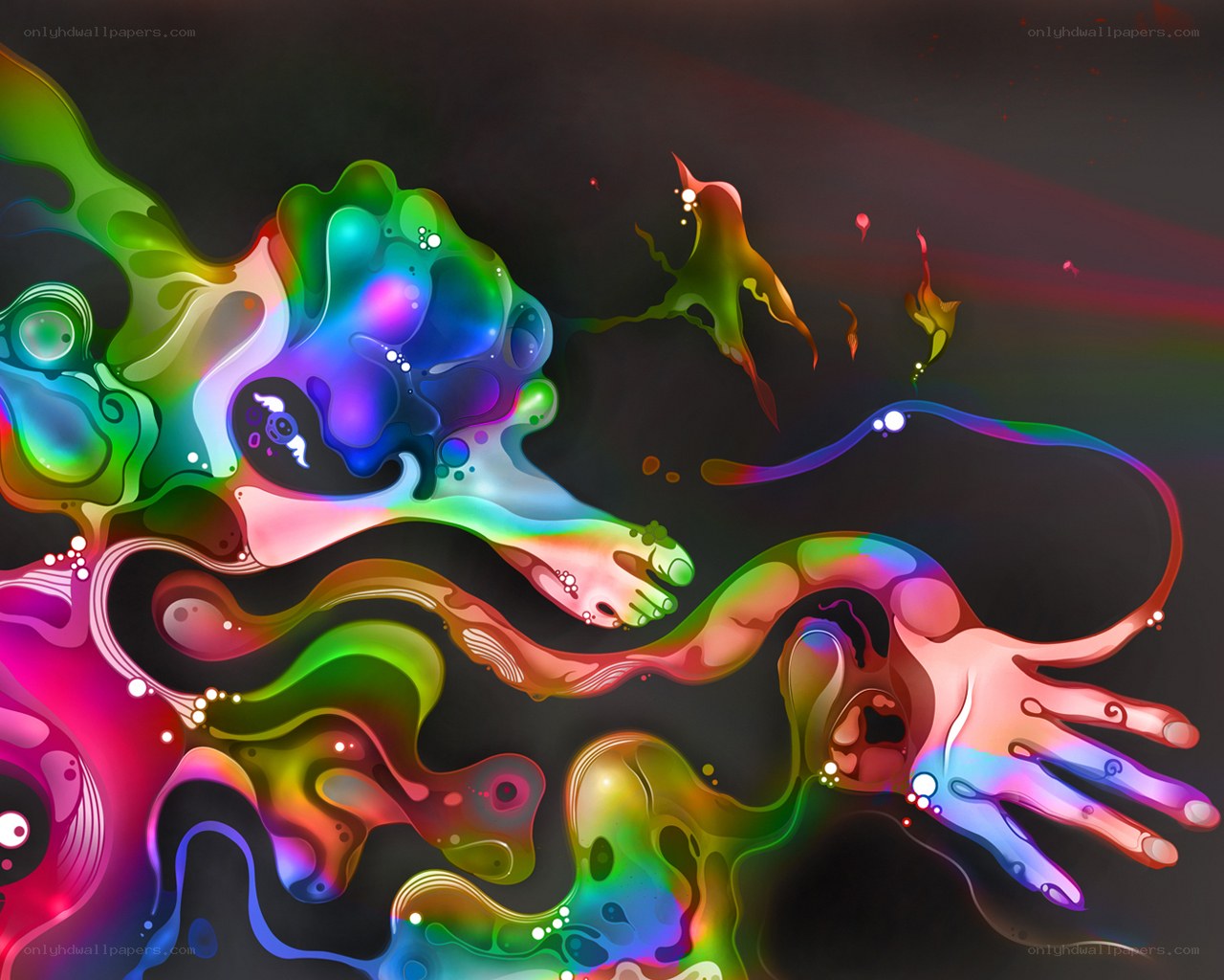 Colorful abstract fluid art