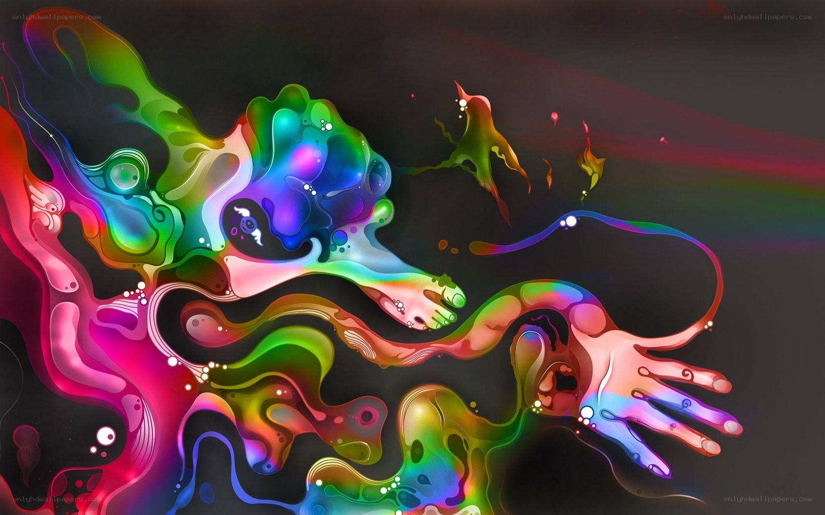 Colorful abstract fluid art