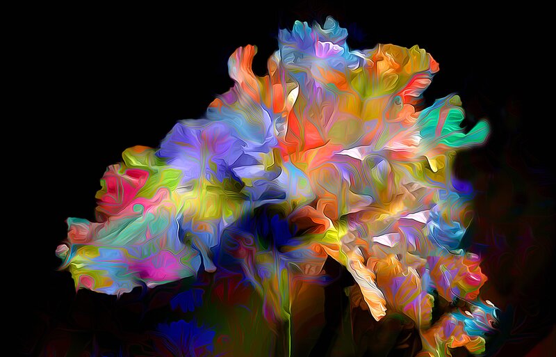 Colorful Abstract Form — Blue