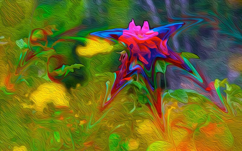 Colorful Abstract Form — Green, Energetic