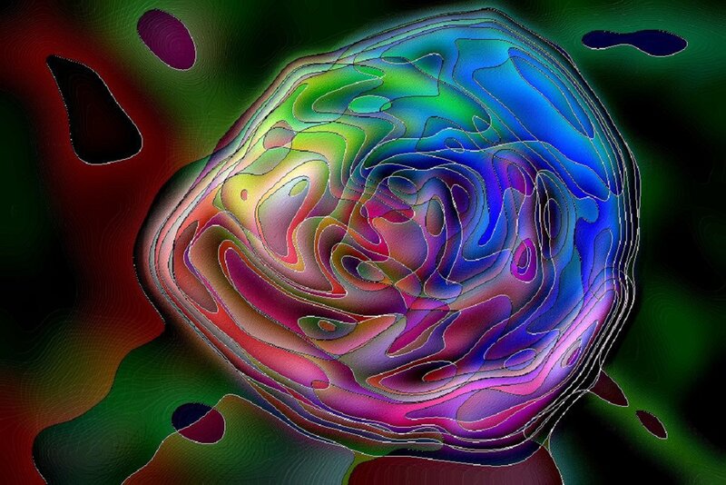 Colorful Abstract Form — Green