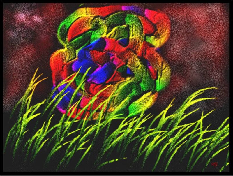 Colorful Abstract Form — Green, Vibrant