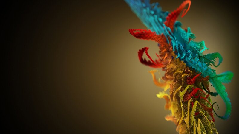 Colorful Abstract Form — Red, Dramatic