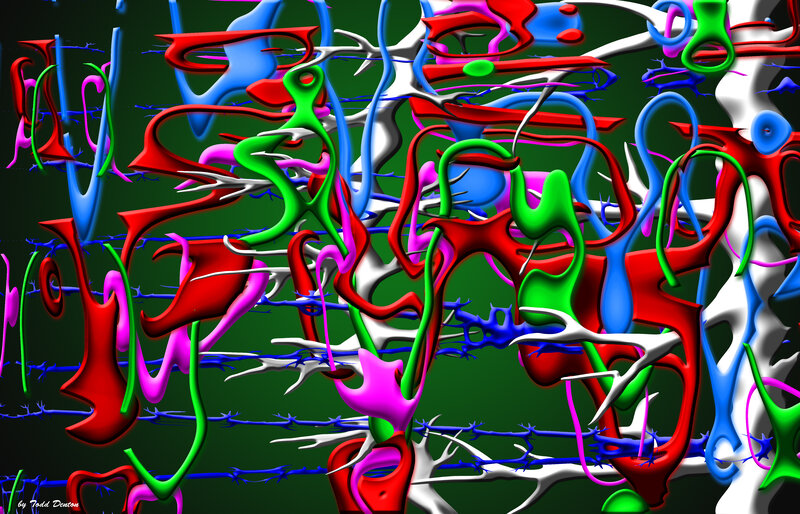 Colorful Abstract Forms — Green