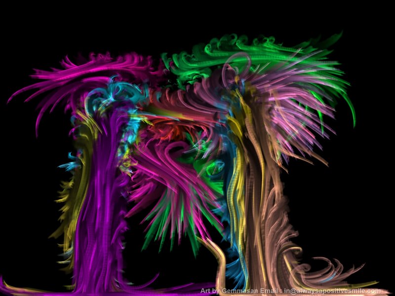 Colorful Abstract Forms — Purple, Vibrant