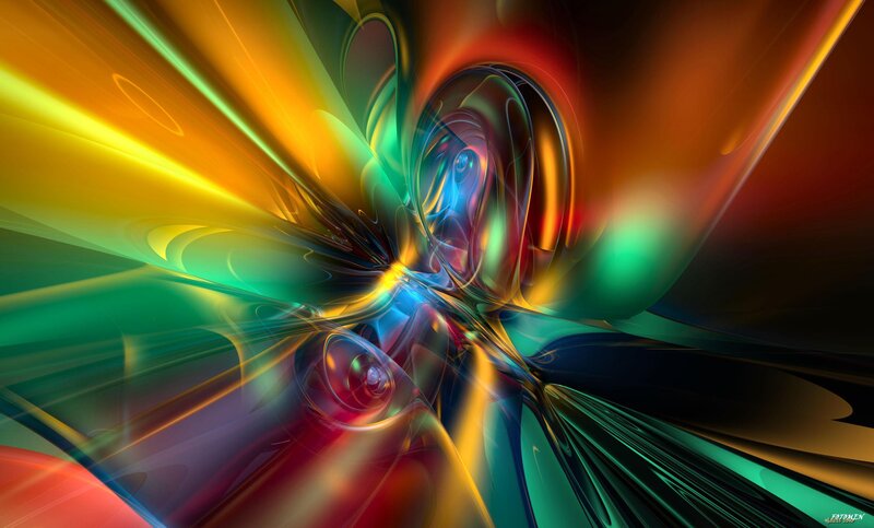 Colorful abstract fractal design