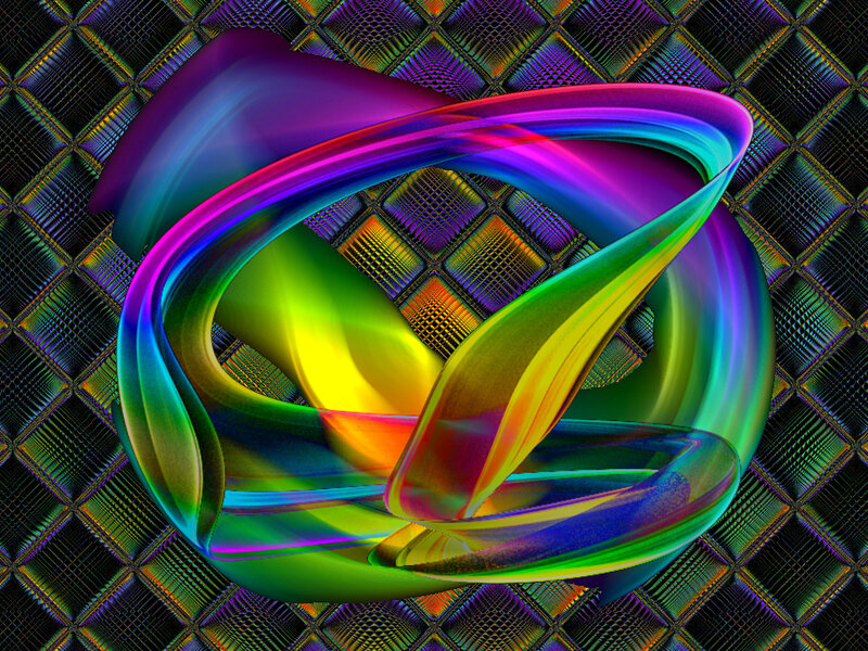 Colorful abstract fractal design