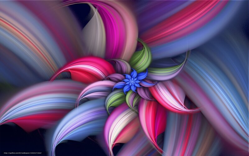 Colorful abstract fractal flower