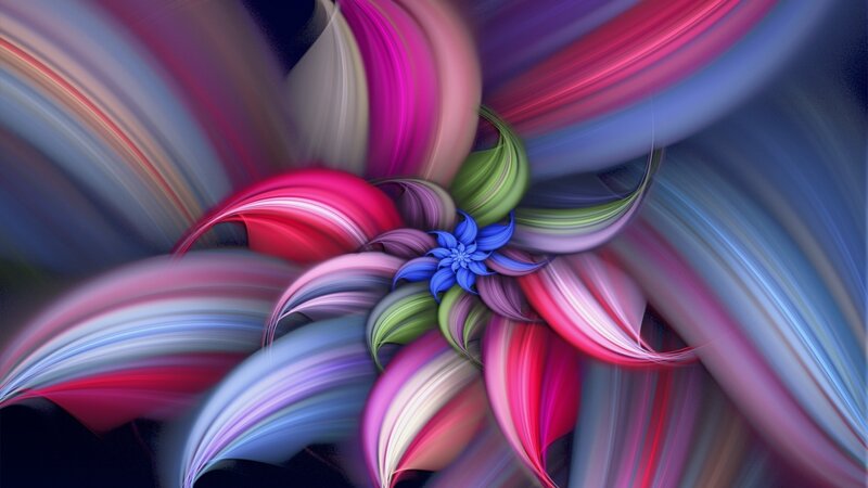 Colorful abstract fractal flower