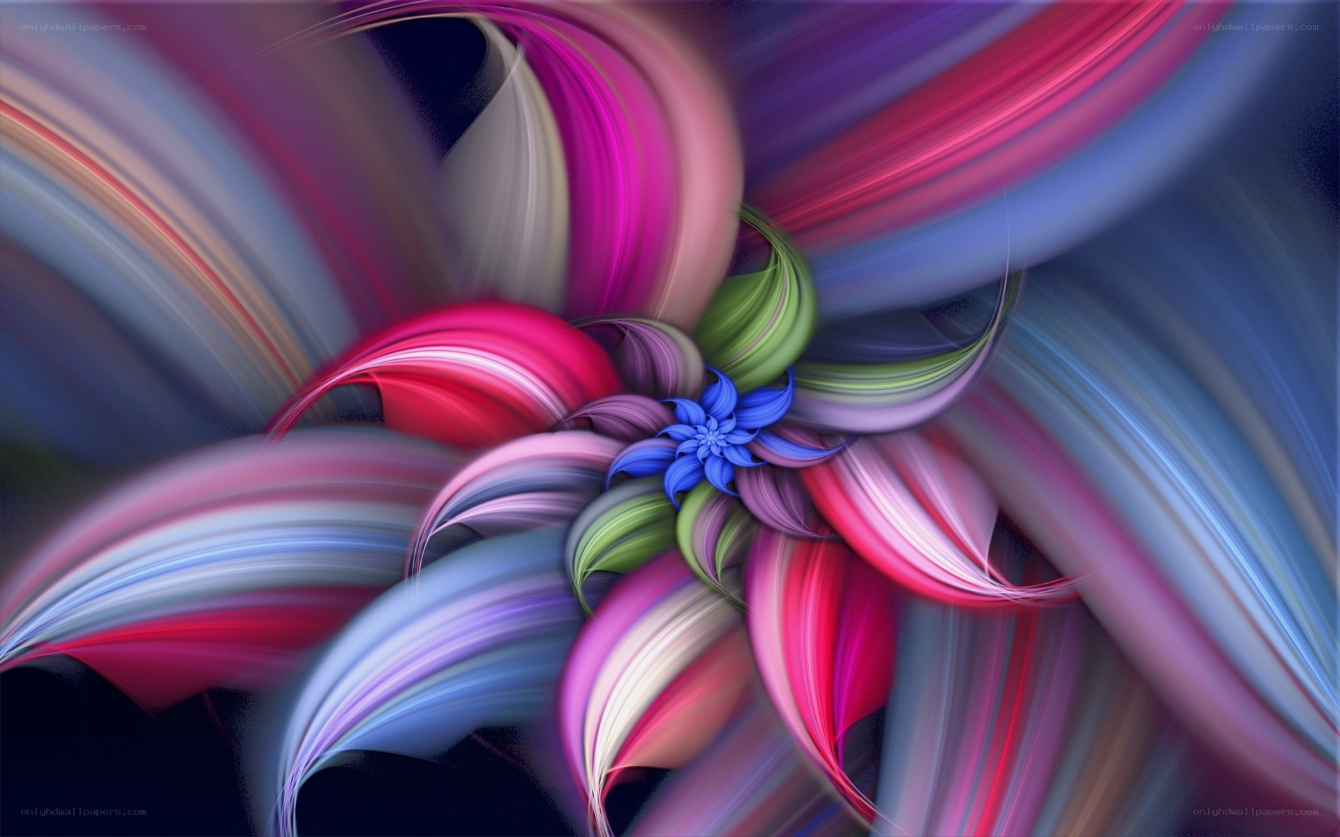 Colorful abstract fractal flower