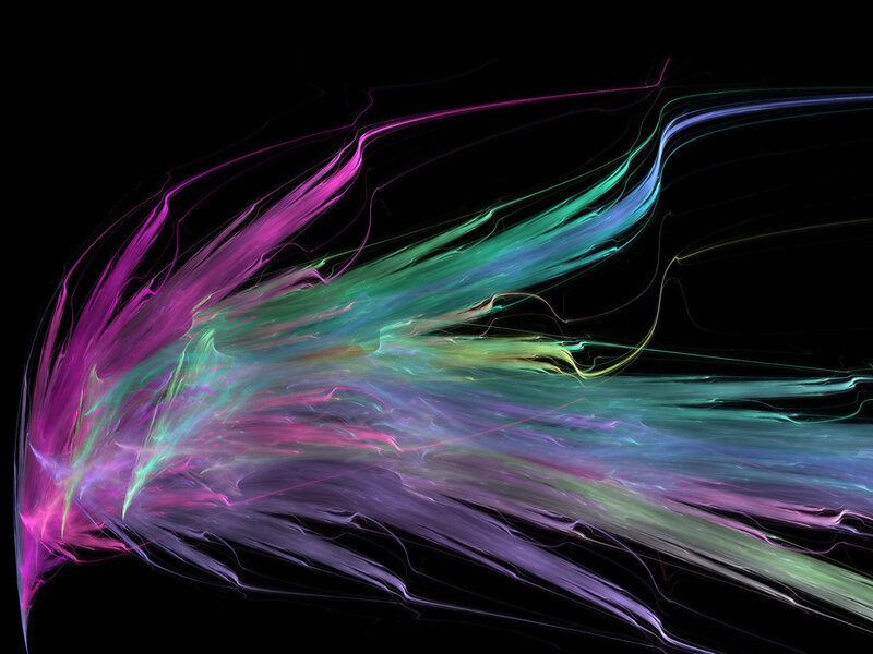 Colorful abstract fractal motion