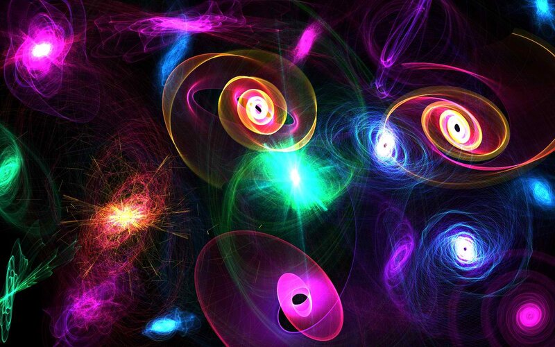 Colorful abstract fractal patterns