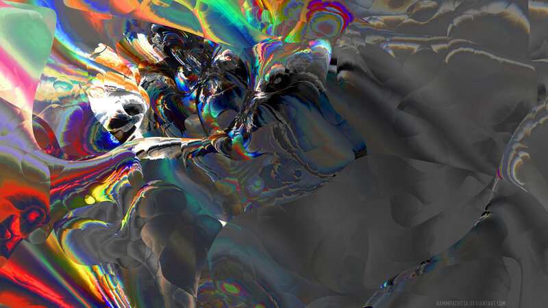 Colorful Abstract Fractal — Red