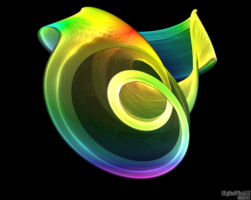 Colorful abstract fractal sculpture