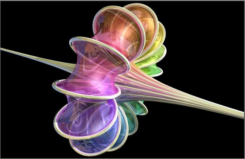 Colorful abstract fractal sculpture