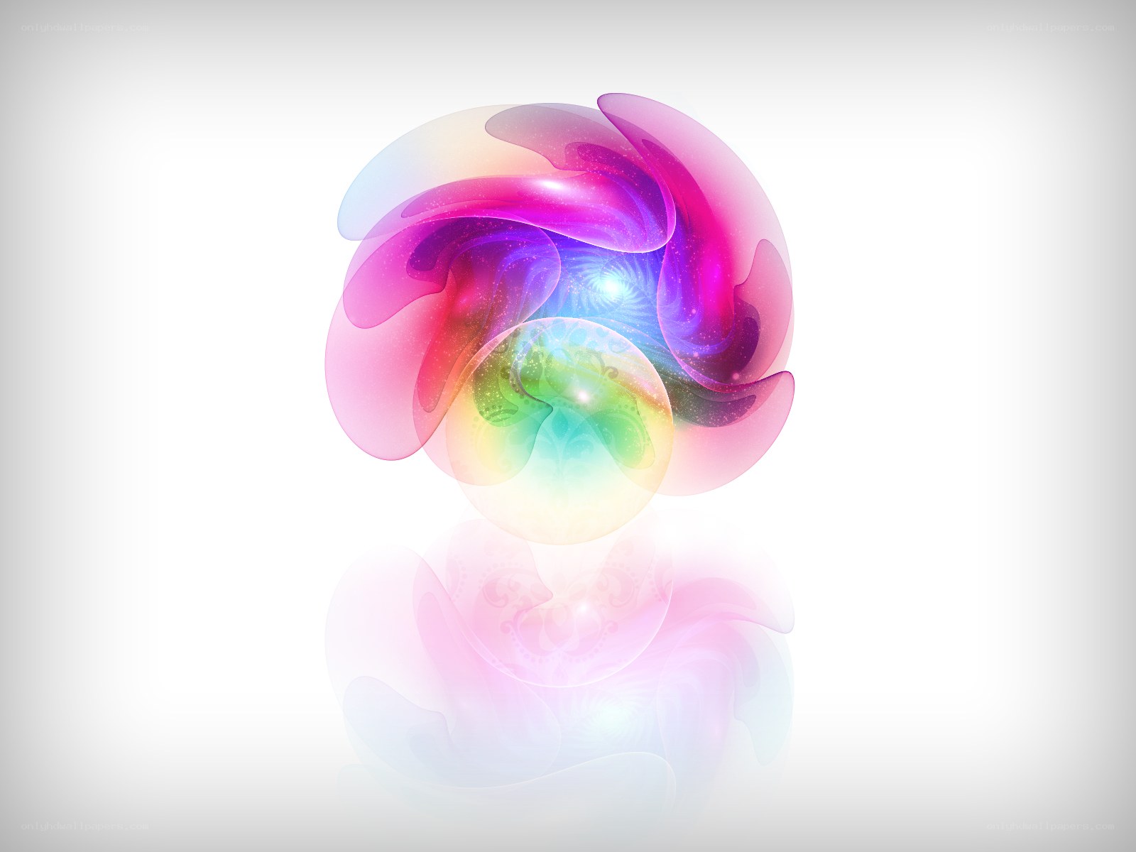 colorful abstract fractal sphere
