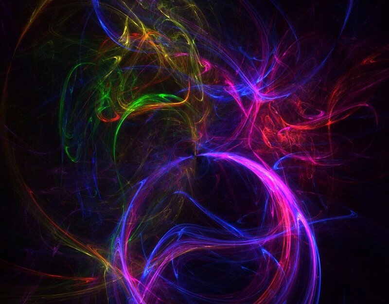 Colorful abstract fractal swirls