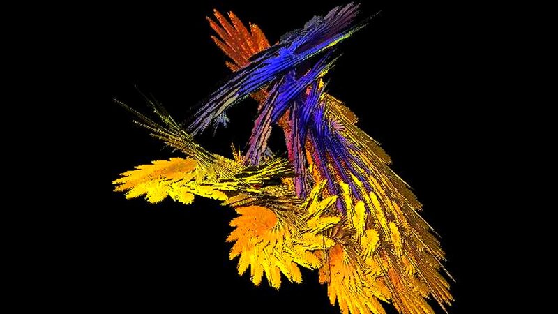 Colorful Abstract Fractal — Yellow