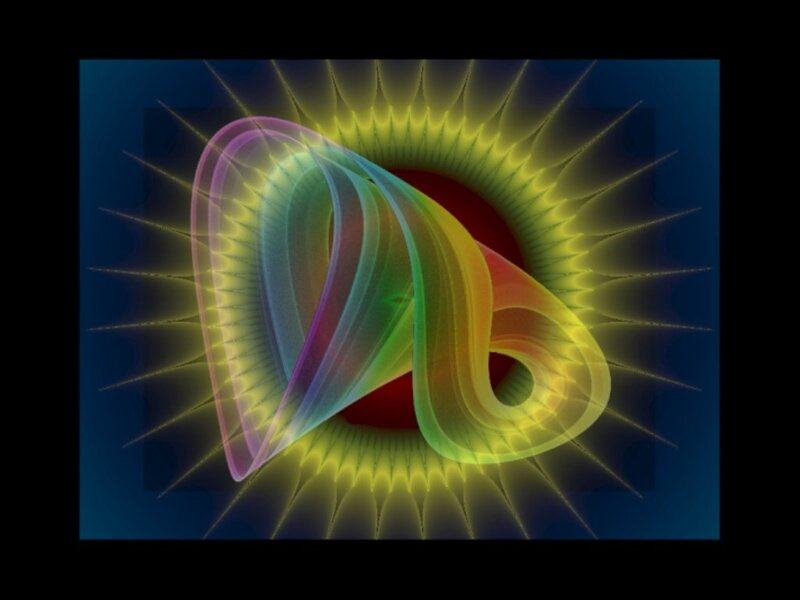 Colorful Abstract Fractal — Yellow, Vibrant