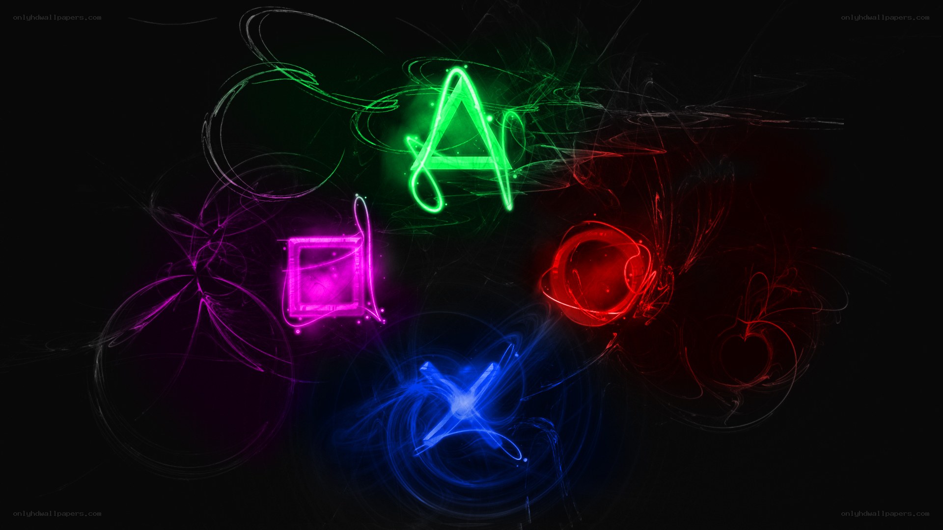 Colorful abstract game symbols