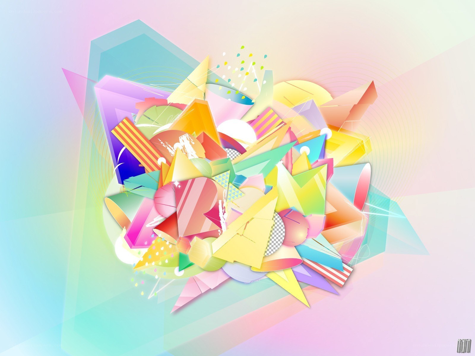 Colorful abstract geometric art