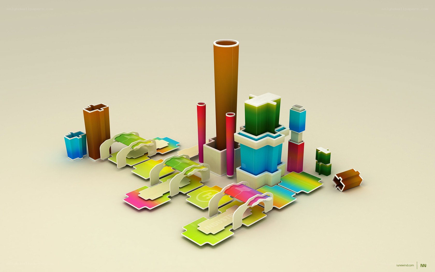 Colorful abstract geometric shapes