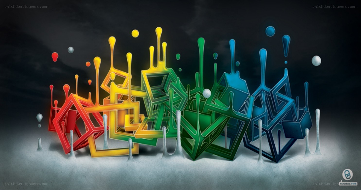 Colorful abstract graffiti art