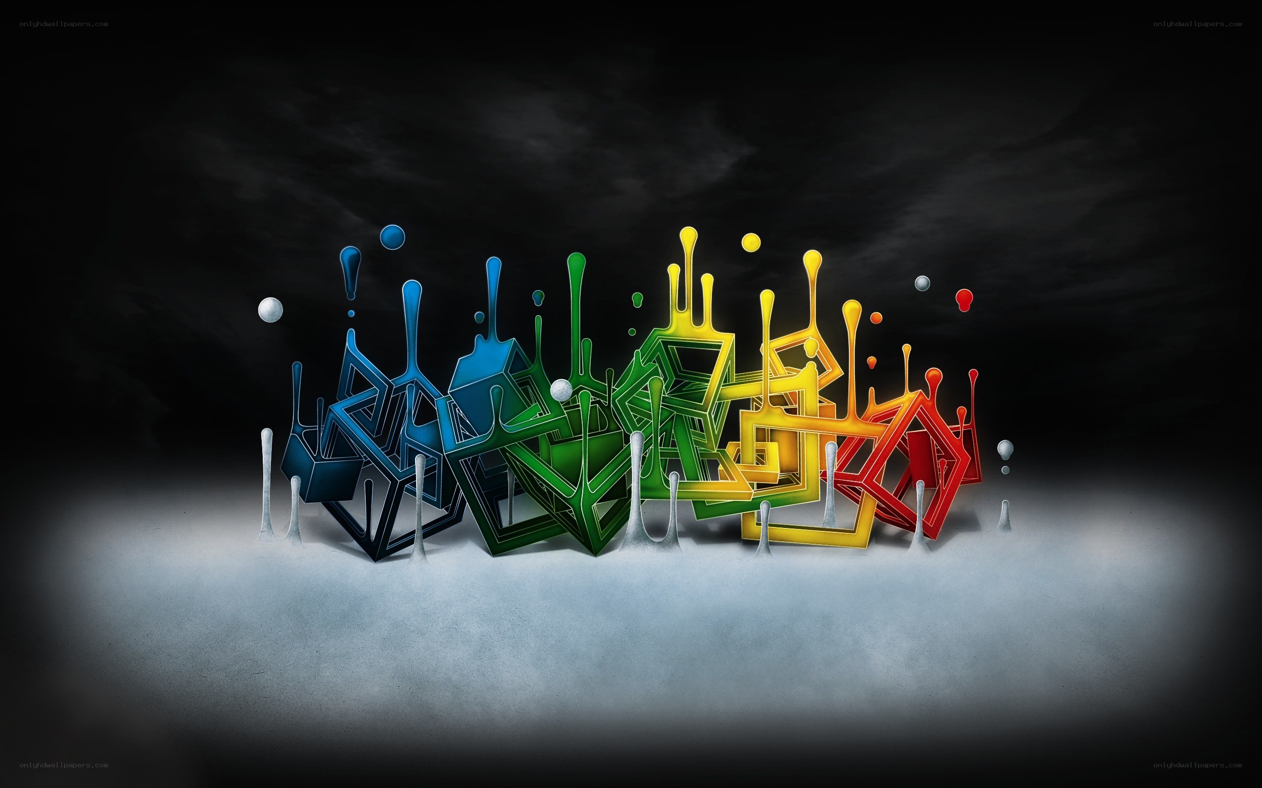 Colorful abstract graffiti art