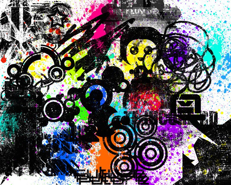colorful abstract graffiti art